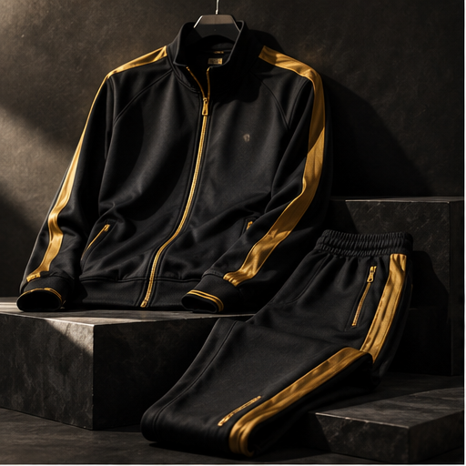 Black and gold Calibra tracksuit jacket and joggers