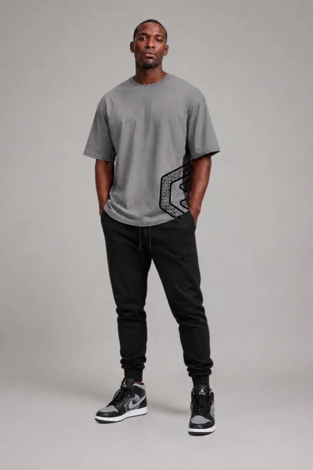 LGLGFG Artifact T box cut T-shirt front view in shadow