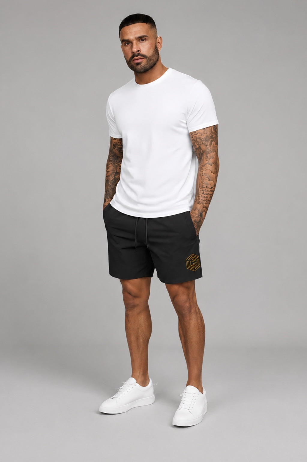 LGLGFG 2 Pac kit front view - mens matched tee and shorts Urban Athletis Wear set