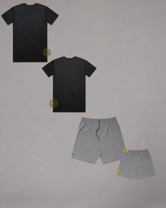 LGLGFG 2 Pac kit worn together - mens hybrid streetwear matched set