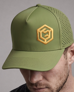 LGLGFG Rollin 5 panel cap in white - mens performance streetwear headwear