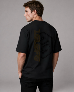 Collar detail on LGLGFG Legacy T - mens technical apparel box cut tee