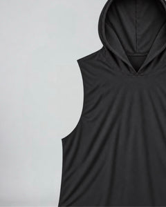 LGLGFG Volt Sleeveless Hoodie in Black, relaxed fit, view 6