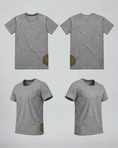 LGLGFG Axion T in Graphite, product shot. Men's ActiveEdge tee