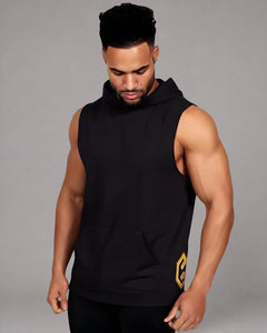 LGLGFG Volt sleeveless hoodie flat lay - mens street performance clothing