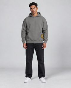 LGLGFG Tenet Hoodie in Washed Grey, pullover fleece. Urban Athletis Wear