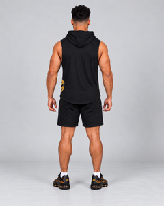 LGLGFG Volt Sleeveless Hoodie in Black, relaxed fit, view 3