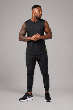 LGLGFG Arc Tank front view in white - mens polyester elastane Urban Athletis Wear tank