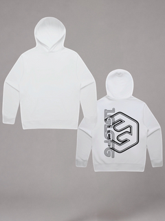 Ribbed cuff detail on LGLGFG Legacy hoodie white - mens training clothing