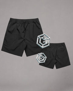 Side view of LGLGFG Nexus boardshorts - mens training clothing Australia