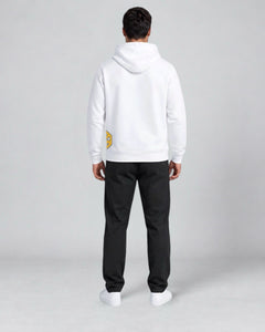 LGLGFG Static pullover hoodie in white, model rear view