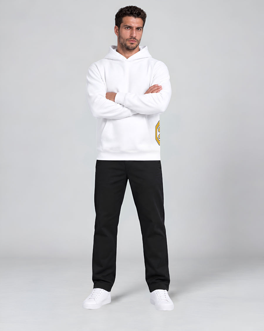 LGLGFG Static Hoodie in White, pullover, view 2