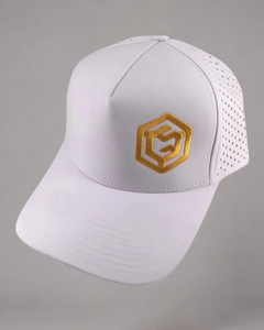 LGLGFG Rollin 5 panel cap blue side view - mens hybrid streetwear cap