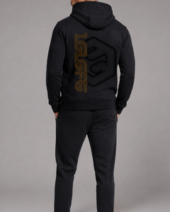 LGLGFG Legacy pullover hoodie back view - mens hybrid streetwear fleece hoodie