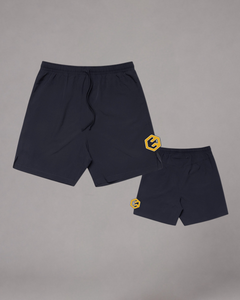 Side view of LGLGFG Aegis shorts - mens performance wear Australia