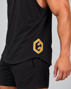 LGLGFG Volt Sleeveless Hoodie in Black, relaxed fit, view 4
