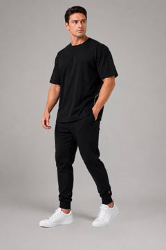 LGLGFG Boxer T box cut front view in white - mens combed cotton Urban Athletis Wear tee