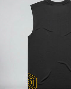 LGLGFG Arc Tank in Black laid flat, second detail view