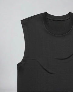 LGLGFG Arc Tank in Black laid flat, third detail view