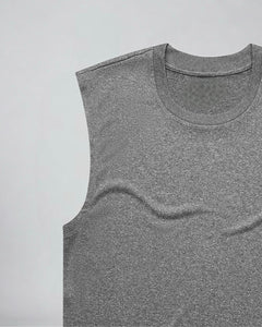 LGLGFG Arc Tank in Graphite laid flat, second detail view