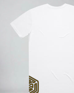 LGLGFG Axion T in White laid flat, second detail view