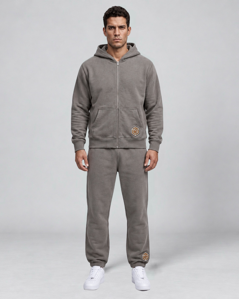 LGLGFG Axis Tracksuit - Faded Grey - Model Full 01