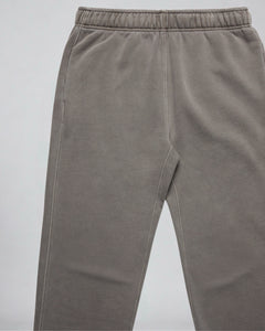 LGLGFG Axis Tracksuit in Faded Grey laid flat, fabric and construction detail