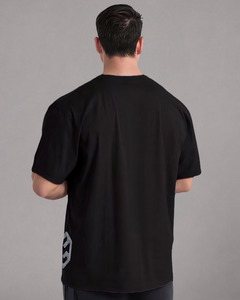 Ribbed collar detail on LGLGFG Boxer T - mens premium apparel box cut tee