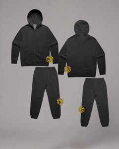 Drawcord and ribbing detail on LGLGFG Stealth tracksuit - mens performance streetwear