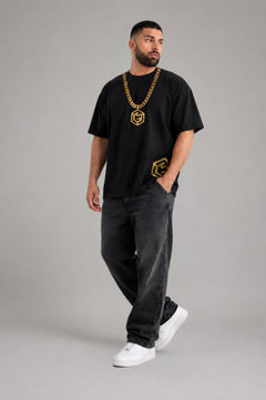 LGLGFG Baller T box cut front view - mens 100% combed cotton Urban Athletis Wear tee