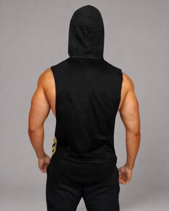 LGLGFG Volt sleeveless hoodie styled - mens technical apparel dropped armhole hoodie