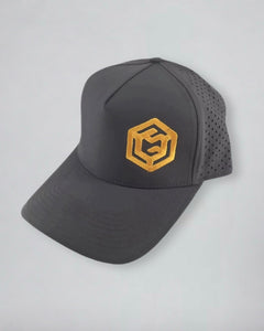 LGLGFG Rollin 5 Panel Cap in Gray, waterproof polyester