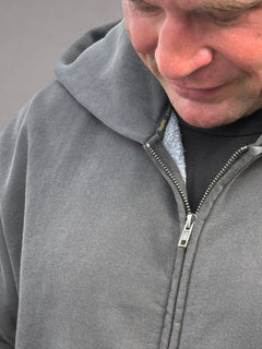 LGLGFG Tenet hoodie washed grey back view - mens Urban Athletis Wear fleece hoodie