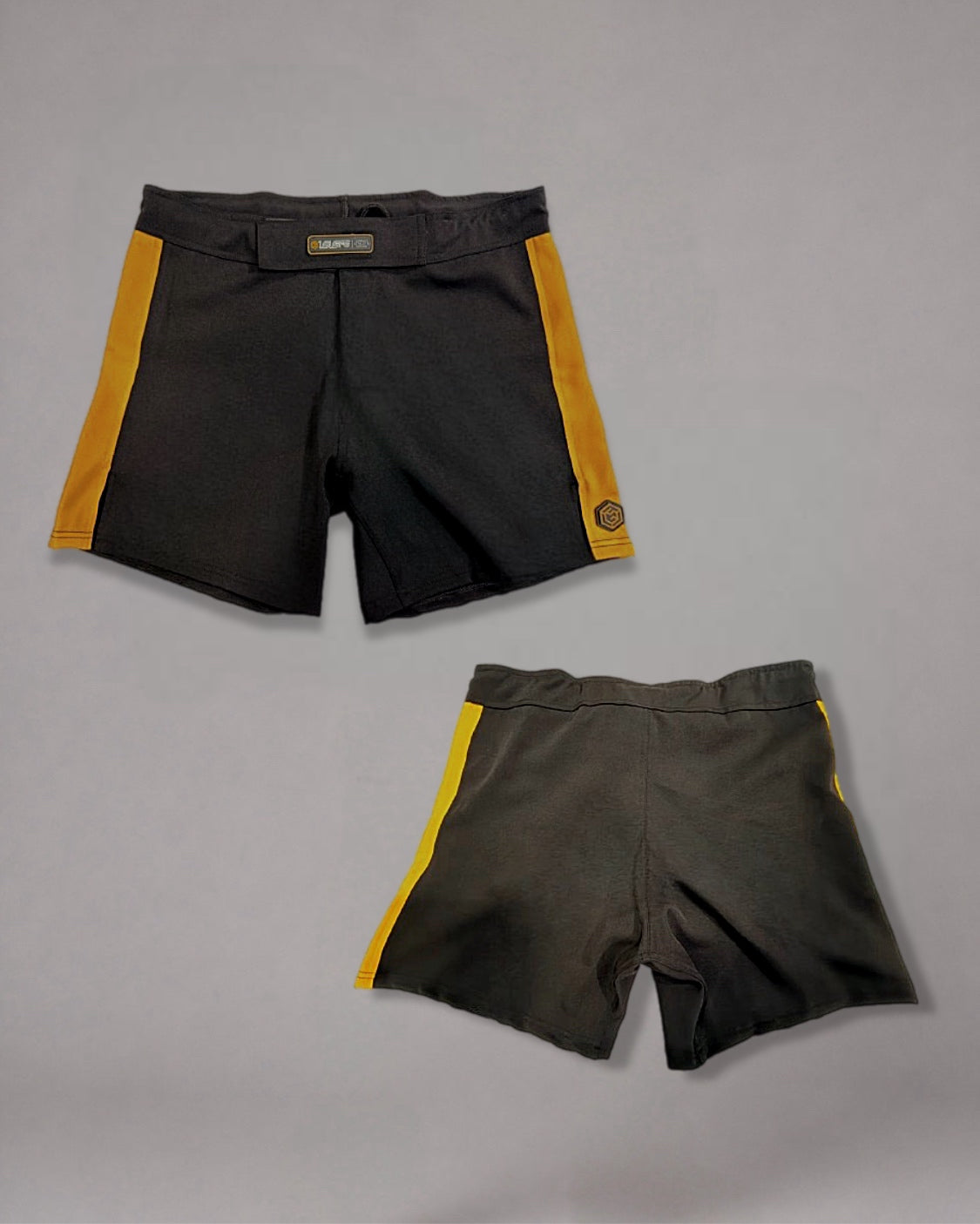 LGLGFG Calibra MMA shorts flat lay - mens street performance clothing