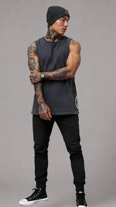 LGLGFG Keystone sleeveless tank moss stone colourway
