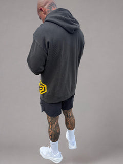 LGLGFG Tenet hoodie in washed grey colourway - mens training clothing