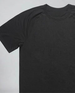 LGLGFG Hybrid T in Black laid flat, third detail view